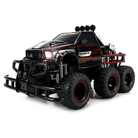 Velocity Toys Speed Spark 6x2 Electric RC Monster Truck Big 1:12 Scale RTR w/ Working Headlights, Dual Rear Wheels (Colors May (Best Headlamp For Working On Cars)