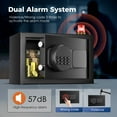 thumbnail image 4 of SRWTRCHRY 0.4 Cu. ft. Safe Box, Lock Box with Fireproof Safe Bag, Cash Box, Money Box with Key, Small Safe, Digital Keypad Lock, Wall-Mount, 4 of 18
