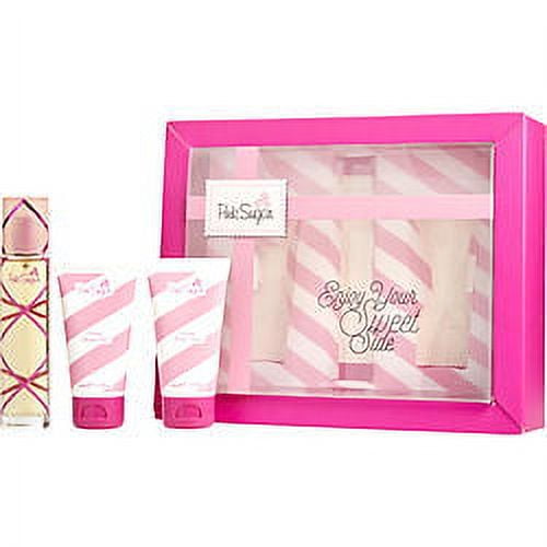 PINK SUGAR by Aquolina EDT SPRAY 1.7 OZ & BODY LOTION 1.7 OZ & SHOWER GEL 1.7 OZ