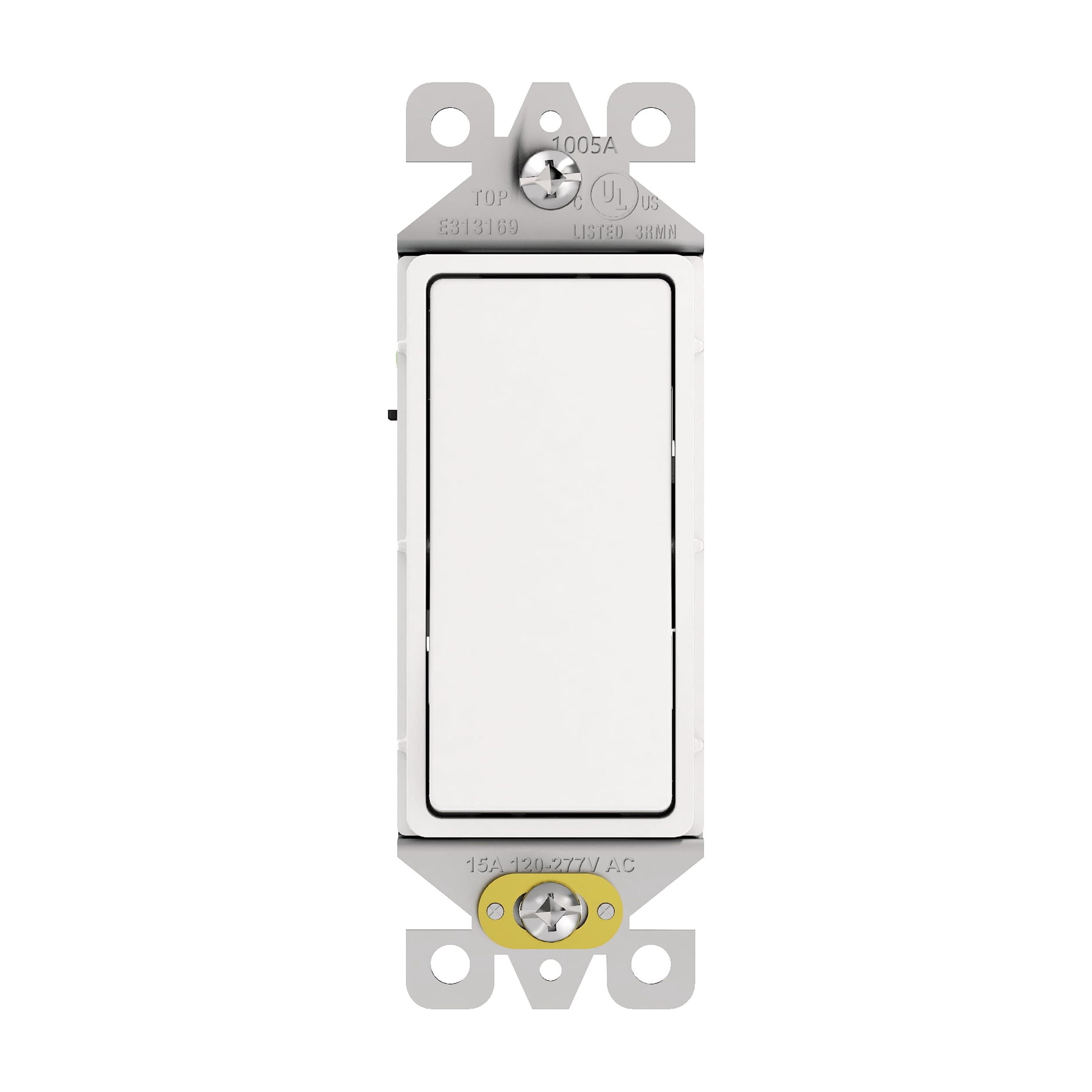Hyper Tough 3-Way Self-Grounding Rocker Switch, 15 Amps, Impact Resistant, Paddle Design, White