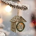 thumbnail image 5 of DefiDgd Christmas Glowing Hut Ornaments with Lanyard,Wooden House Ornaments Building Holiday Table Centerpiece Window Ornament for Indoor Outdoor Tree Party Decoration(G), 5 of 6