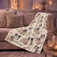 thumbnail image 6 of Merle Australian Shepherd Dog Portrait Pink Roses Autumn, Cozy Pet Portrait Pattern, Warm Flannel Blanket for Living Room and Bedroom, Dog Lovers Thanksgiving Gift, Pet Lover Home Decor, 6 of 9