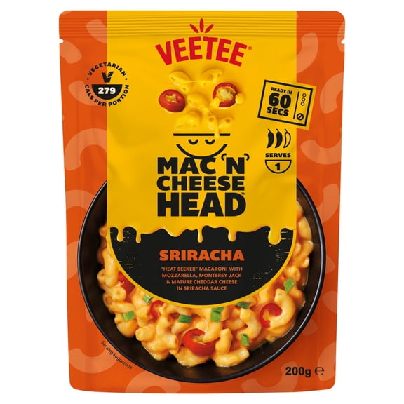 Mac 'N' Cheese Head Sriracha Macaroni & Cheese 200g, Imported from Britain