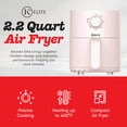 thumbnail image 3 of Kitchen Elite Compact Mechanical Air Fryer, 2.2 Qt, Manual Knob Control, Pink, 3 of 8