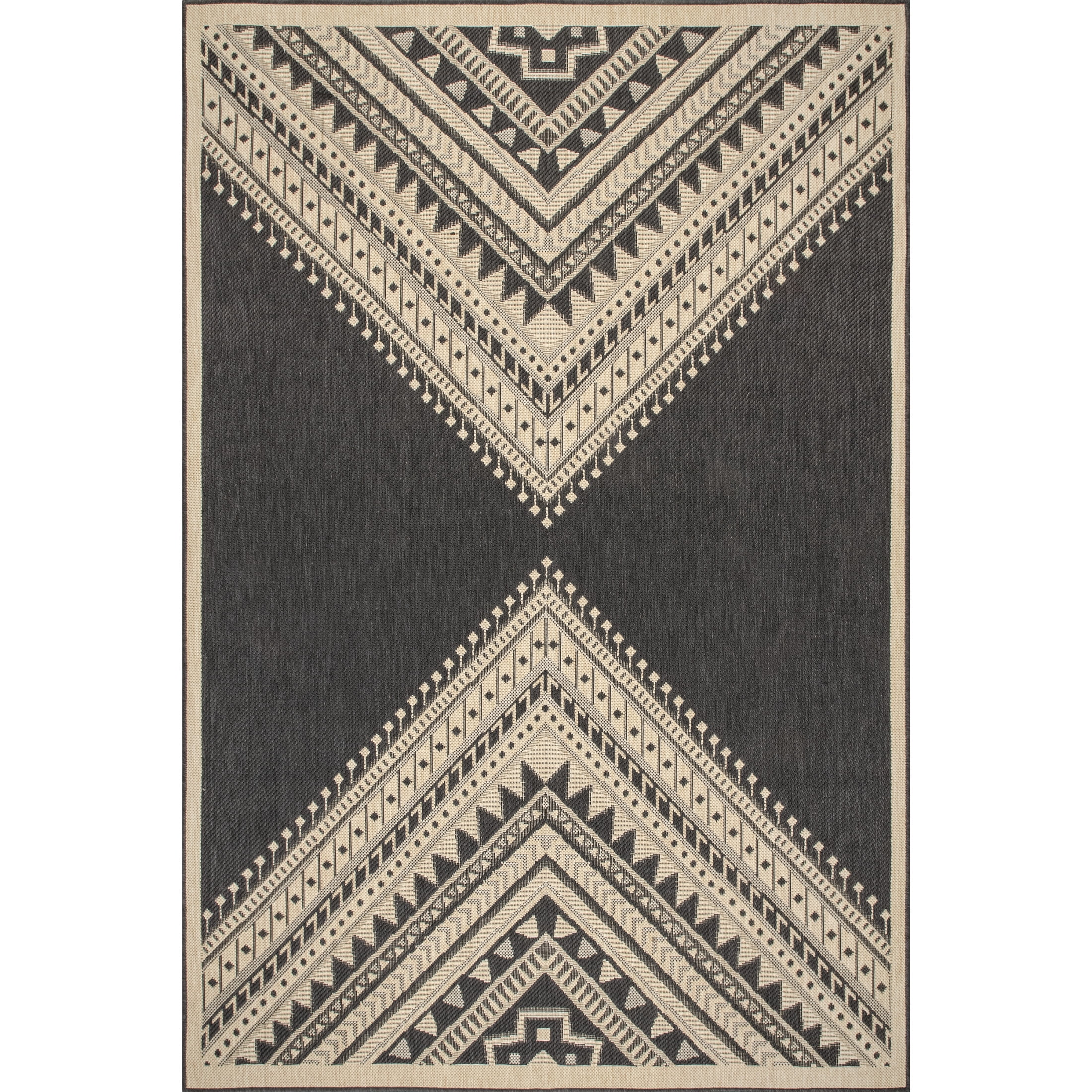 nuLOOM Landry Aztec Indoor/Outdoor Area Rug, 5' x 8', Landry Charcoal
