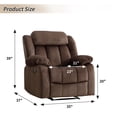 thumbnail image 6 of Bonzy Home Manual Recliner Chairs for Living Room Brown, 6 of 6