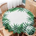 thumbnail image 1 of Tablecloth Palm Tree Leaves Tablecloths 60" Diameter Round Summer Tropical Green Leaf Exotic Nature Tablecloths for Dining Kitchen Wedding and Parties, 1 of 6
