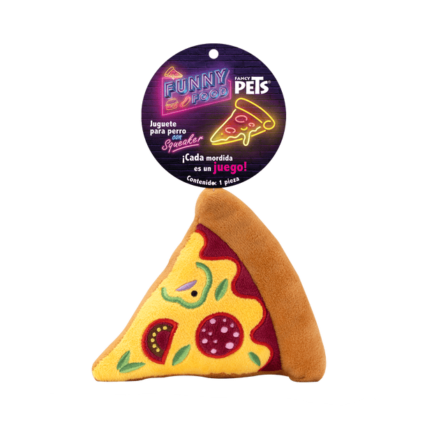Juguete Mordible Para Perro Con Sonido Resistente Fancy Pets. Pizza