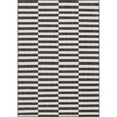 thumbnail image 1 of Unique Loom Tapis Classique Rayé Extérieur 7' x 10' Rectangle Charbon/ivoire, 1 of 1