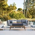 thumbnail image 4 of 28-inch Table Top Gas Fire Pit, 40,000 BTU Tabletop Propane Fire Pit Portable Fireplace for Patio, Outdoor w/Wind Glass Shield, Glass Rocks, Carbon Gray, 4 of 8