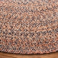 thumbnail image 3 of SAFAVIEH Braided Vermont Geometric Cotton Reversible Area Rug, Terracotta/Ivory, 4' x 4' Round, 3 of 7