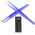 thumbnail image 1 of Pinzas para extensiones de pestañas Sivote para pestañas clásicas y voluminosas, paquete de 2, moradas, 1 of 1