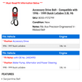 thumbnail image 2 of Accessory Drive Belt - Compatible with 1996 - 1999 Buick LeSabre 3.8L V6 1997 1998, 2 of 2