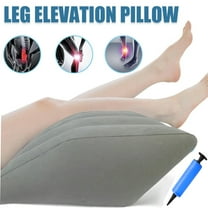 Leg Elevation Pillow, Inflatable Portable Wedge Pillow,Office Chair Back Cushion for Sleeping, Legs Reduce Swelling, Blood Improve Circulation,Gray