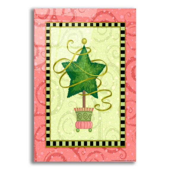 Epic Art 'Holiday Tree 4' by Viv Eisner, Acrylic Glass Wall Art, 16"x24"