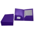thumbnail image 2 of School Smart 2019643 Heavyweight Two-Pocket Poly Folder, Purple - Pack of 25, 2 of 7