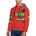 thumbnail image 3 of Pofeuu Cool Crocodile With Sunglasses Print Mens Casual Hooded Collar Drawstring Hoodies Pullover Sweatshirts Casual Long Sleeve Shirts-XX-Large, 3 of 7