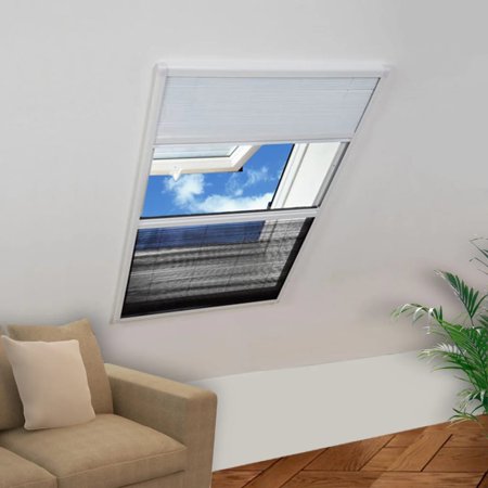 Plisse Insect Screen for Window - Aluminum 31.5x47.2, Easy Installation, Block UV Rays, Ideal for Homeowners