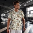 thumbnail image 3 of Wukai Mushroom Garnish Print Men's Short-Sleeved Mesh T-Shirt,Quick-Dry Short Sleeve Workout T-Shirt-Medium, 3 of 8