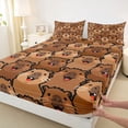 thumbnail image 4 of Erosebridal Cute Animal Capybara Bed Sheets For Capybara Lover,Cartoon Capybaras King Sheets For Girls Kids 4-Piece, 4 of 6