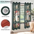 thumbnail image 3 of Yayeee Window Curtains Set of 2 for Living Room Light Filtering 63"x42", Green Christmas, 3 of 7