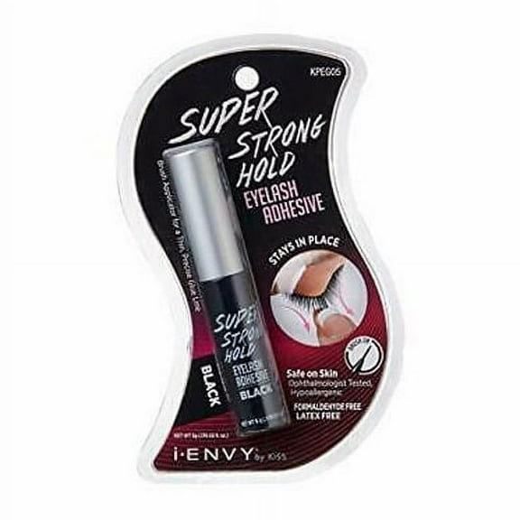 Kiss I Envy Eyelash Adhesive Super Strong Hold Black, 0.17 Oz, 3 Pack