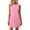 Pink, variant on Vivianyo HD Women's Casual Sleeveless Textured Knit Shift Dress, Round Neck Mini Dress with Side Pockets, Women's Black, Sizes S-2XL