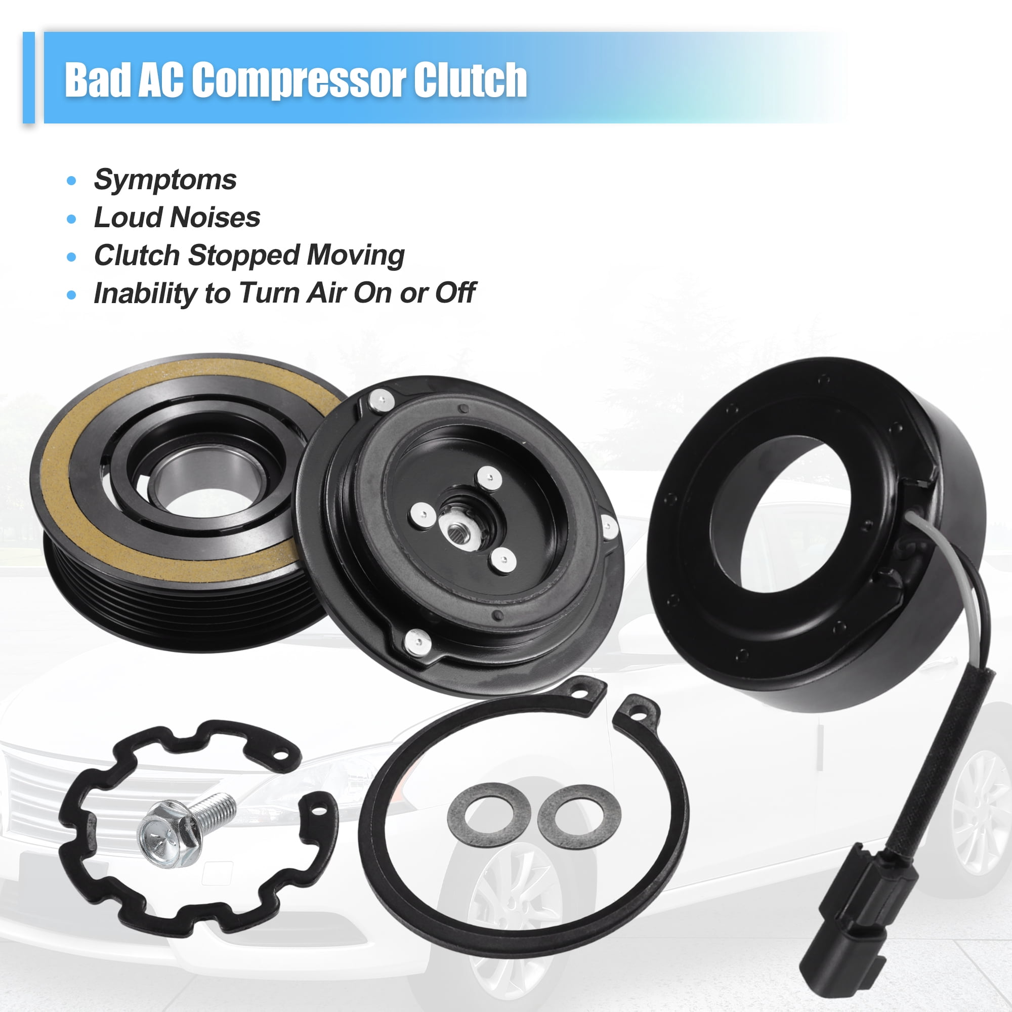Unique Bargains AC Compressor Clutch Kit Replacement for FORD F-250 2007-2009 8CYL 4.6L