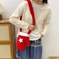 thumbnail image 4 of xihome Bolso bandolera festivo de felpa con forma de guante rojo y correa ajustable, ideal para las fiestas., 4 of 6