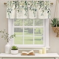 thumbnail image 3 of Eucalyptus Leaves Valances for Windows, Decorative Rod Pocket Window Valance Curtains, Watercolor Weeping Teal Botanical Vintage Short Curtain Drapes for Kitchen/Living Room, 2 Panels, 42" W x 18" L, 3 of 8