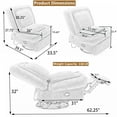 thumbnail image 5 of Aukfa 360 Swivel Rocker Glider Recliner Chair for Living Room Nursery, Thick Pad, Corduroy, Beige, 5 of 9