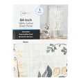 thumbnail image 6 of Mainstays Yellow Floral 100% Cotton Indoor Sheer Rod Pocket Single Curtain Panel , White , 50" W x 84"L, 6 of 6