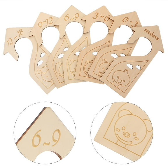 KALLORY  6 Pcs Clothing Classifier Organizers Baby Closet Dividers Child