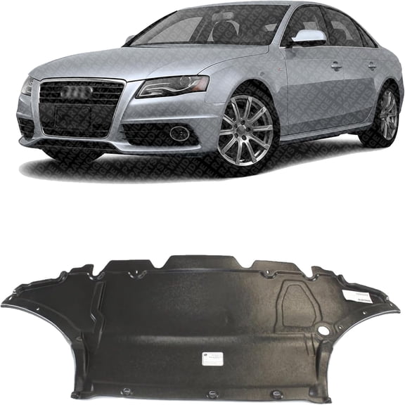 Front Engine Splash Shield Under Cover Direct Replacement Compatible with 2009-2016 Audi A4 AU1228119 8K0863821AF