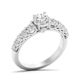 thumbnail image 2 of Dash Jewel 1.5 Ct VVS1/D Round Cut Lab Created Simulated Diamond Ring - 14K White Gold Plated Wedding Anniversary Ring - Dainty Engagement Wedding Diamond Ring for Women's - Solitaire Rings for Her, 2 of 7