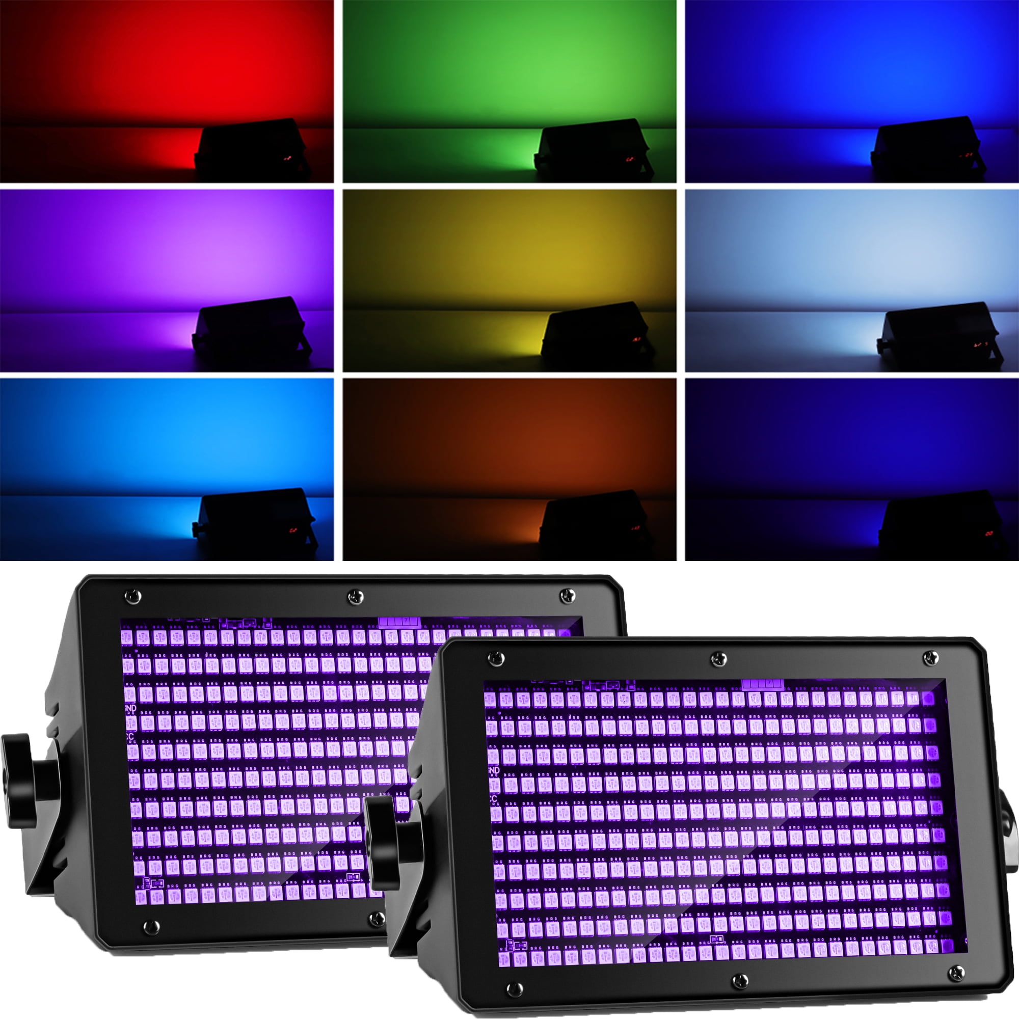 LED Strobe Lights,RGB Color Changing Stage Lighting DMX Control DJ