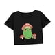 thumbnail image 5 of Top corto para mujer, ropa deportiva de recuerdo femenino de verano, ropa de disfraz, camisa con cuello redondo S, 5 of 7