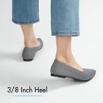 thumbnail image 4 of Zapatos planos ATHMILE con punta puntiaguda de punto rojo para mujer, 4 of 6