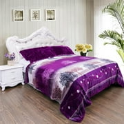 King Size Blanket Super Soft Printed Plush Fleece Blanket For Bed Couch King Size 91 X