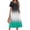Black, variant on Summer Dress for Women, Round Neck Pleated Midi Gradient Ombre Midi Sundress, Artistic Gradient Tunic Dress, Fashionable Rainbow Design Women Clothing (Multicolor M)