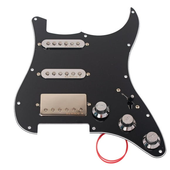 Placa de raspado de precableado SSH con perillas de control de recogida Alnico 5 para guitarra eléctrica ST