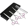 thumbnail image 1 of Kit profesional de tijeras de peines para el cuidado de perros y mascotas, tijeras de adelgazamiento curvas rectas brillar Hogar, 1 of 5