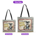 thumbnail image 5 of Welcome Schnauzer Back to School Vintage Retro All Over Print 3D Canvas Tote Bag Miniature Schnauzer Dog Lover Reusable Handbag - 02012, 5 of 5