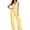 Yellow, variant on SROBPTY Womens Set Print V Neck Sleeveless Top Drawstring Wide Leg Long Pants Outfits for Casual Wear