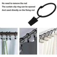 thumbnail image 4 of 20 Pieces Openable Metal Curtain Clip Rings, Easy Open and Close, Inner Diameter 38mm, for Heavy Curtains and Light Curtains (Black), 4 of 5