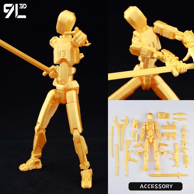 (Assembly Completed) T13 Action Figure Set,Dummy 13 Robot Action Figure, Lucky 13 Collectible Action Figure Articulated