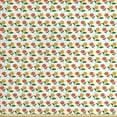 thumbnail image 1 of Floral Fabric by the Yard, Continuous Pattern of Spring Garden Symmetry Roses Cartoon, Decorative Upholstery Fabric for Chairs & Home Accents, Burnt Sienna Green by Ambesonne, 1 of 4