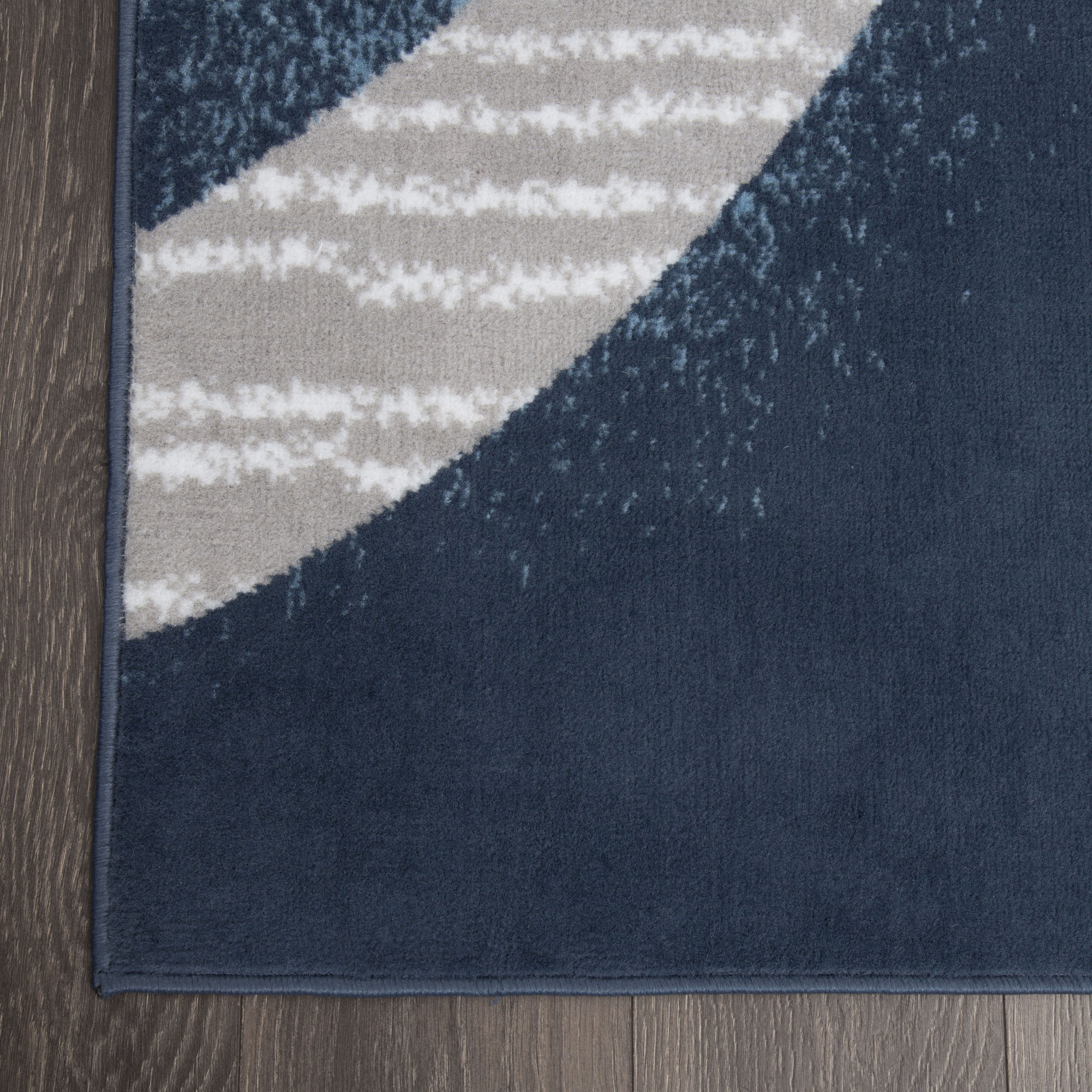 Home Dynamix Premium Indus Contemporary Geometric Area Rug, Blue/Grey, 5'2"x7'4"