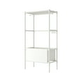 thumbnail image 2 of Gumesh Portable 2-Tier Wardrobe Rack With Curtain | Shelves + Hanging Rod | Freestanding Closet Organizer, 2 of 6