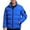 Blue(New), variant on PNTUTB Men's Thickened Warm Casual Winter Solid Color Stand Collar Zipper Long Sleeve Coat with Pocket